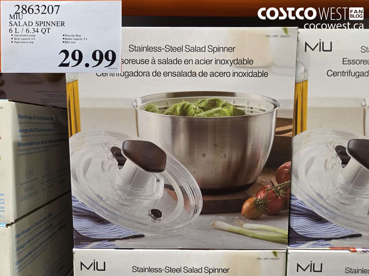 28632707 SALAD SPINNER 6 L / 6.34 QT $29.99