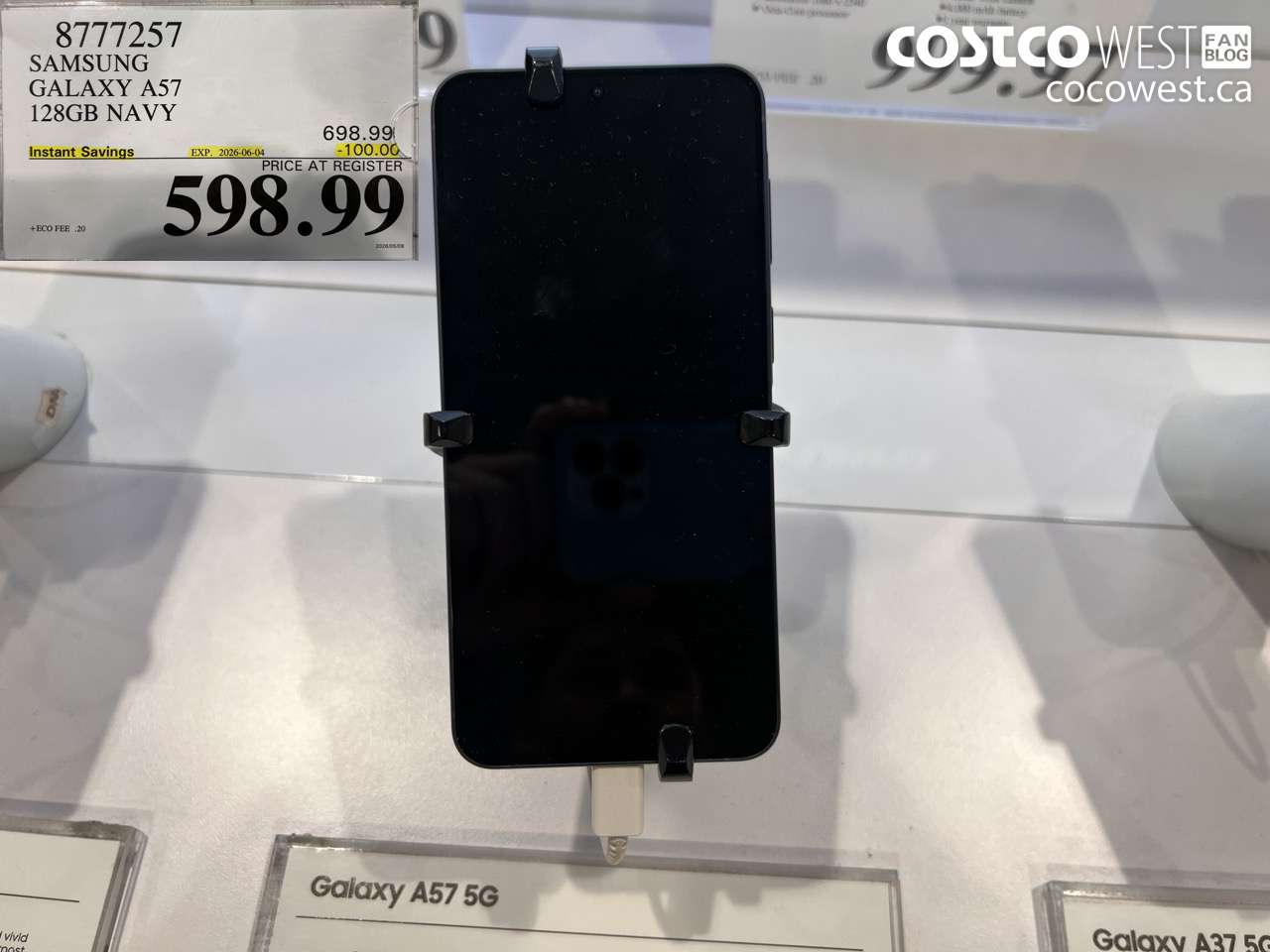 8777257 SAMSUNG GALAXY A57 128GB NAVY ($100.00 INSTANT SAVINGS EXPIRES ON 2026-06-04) $598.99