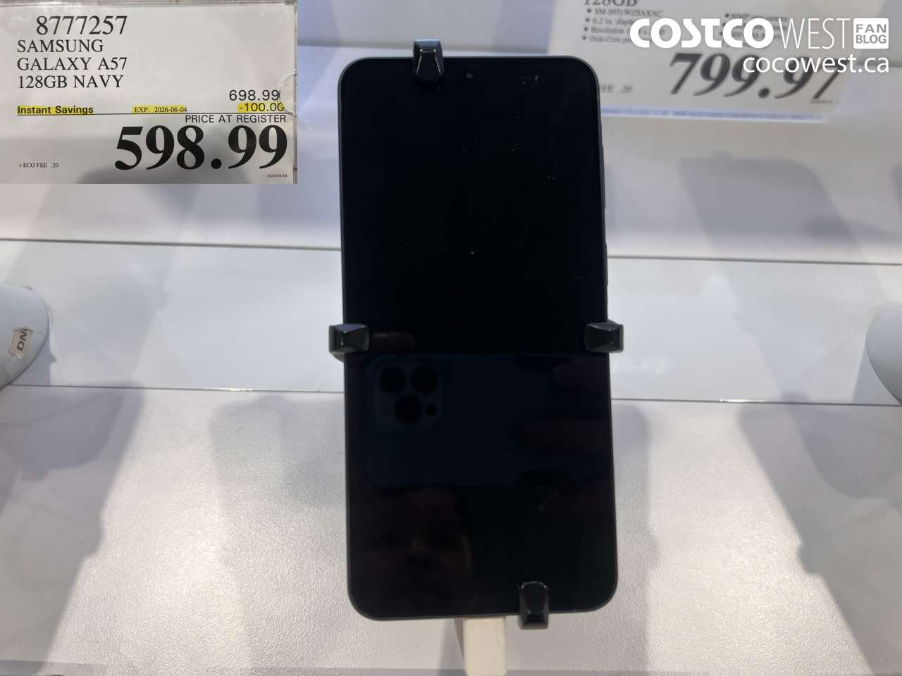 8777257 SAMSUNG GALAXY A57 128GB NAVY ($100.00 INSTANT SAVINGS EXPIRES ON 2026-06-04) $598.99