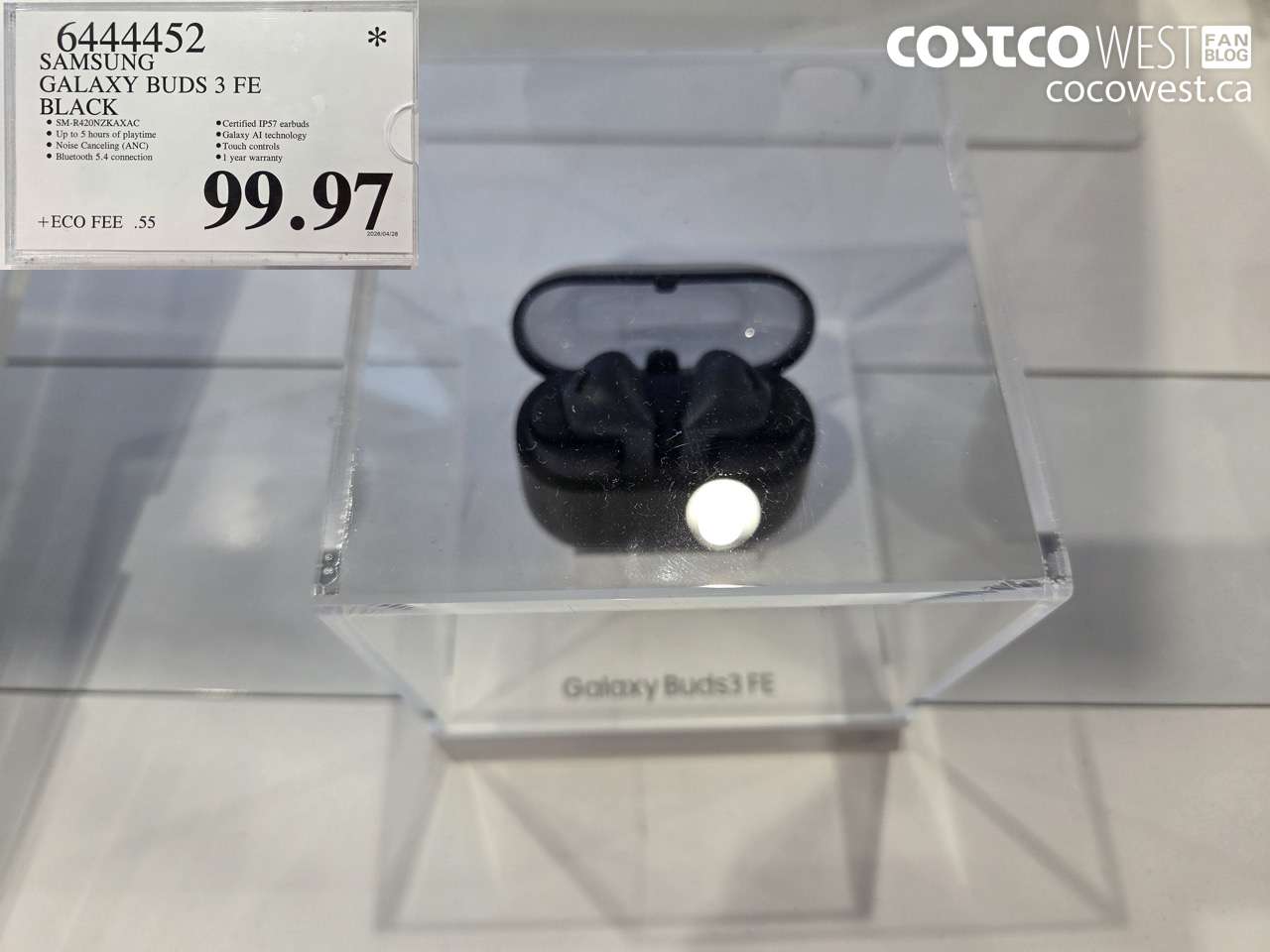 6444452 SAMSUNG GALAXY BUDS 3 FE BLACK $99.97