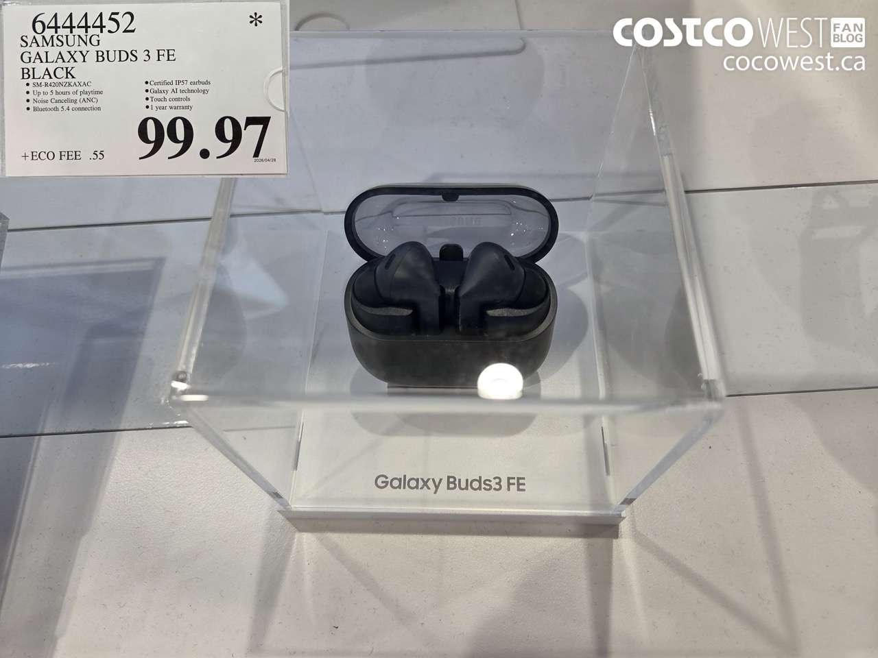 6444452 SAMSUNG GALAXY BUDS 3 FE BLACK $99.97