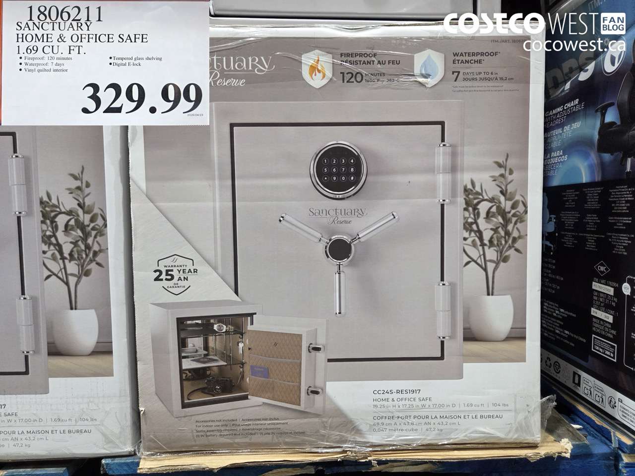 1806211 SANCTUARY HOME & OFFICE SAFE 1.69 CU. FT. $329.99