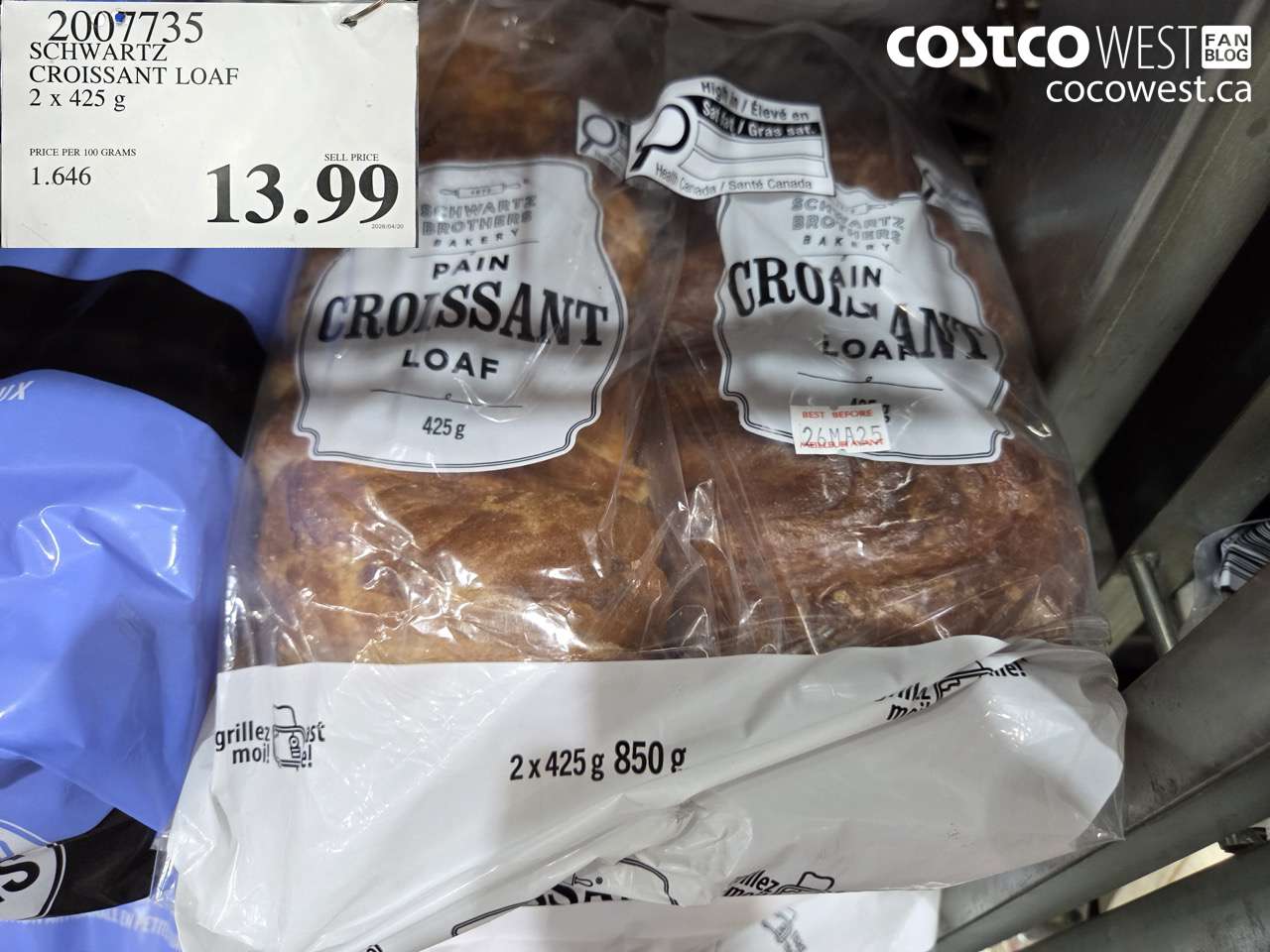 2007735 SCHWARTZ CROISSANT LOAF 2 X 425 G $13.99