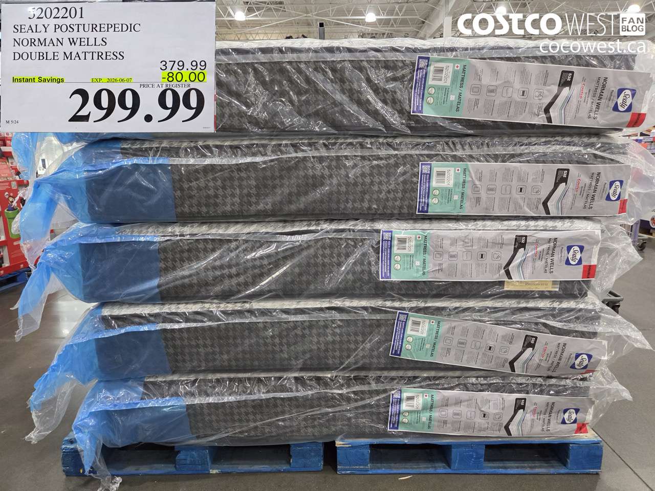5202201 SEALY POSTUREPEDIC NORMAN WELLS DOUBLE MATTRESS ($80.00 INSTANT SAVINGS EXPIRES ON 2026-06-07) $299.99