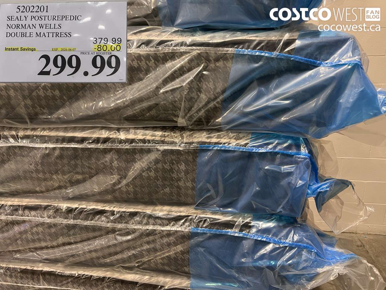 5202201 SEALY POSTUREPEDIC NORMAN WELLS DOUBLE MATTRESS ($80.00 INSTANT SAVINGS EXPIRES ON 2026-06-07) $299.99