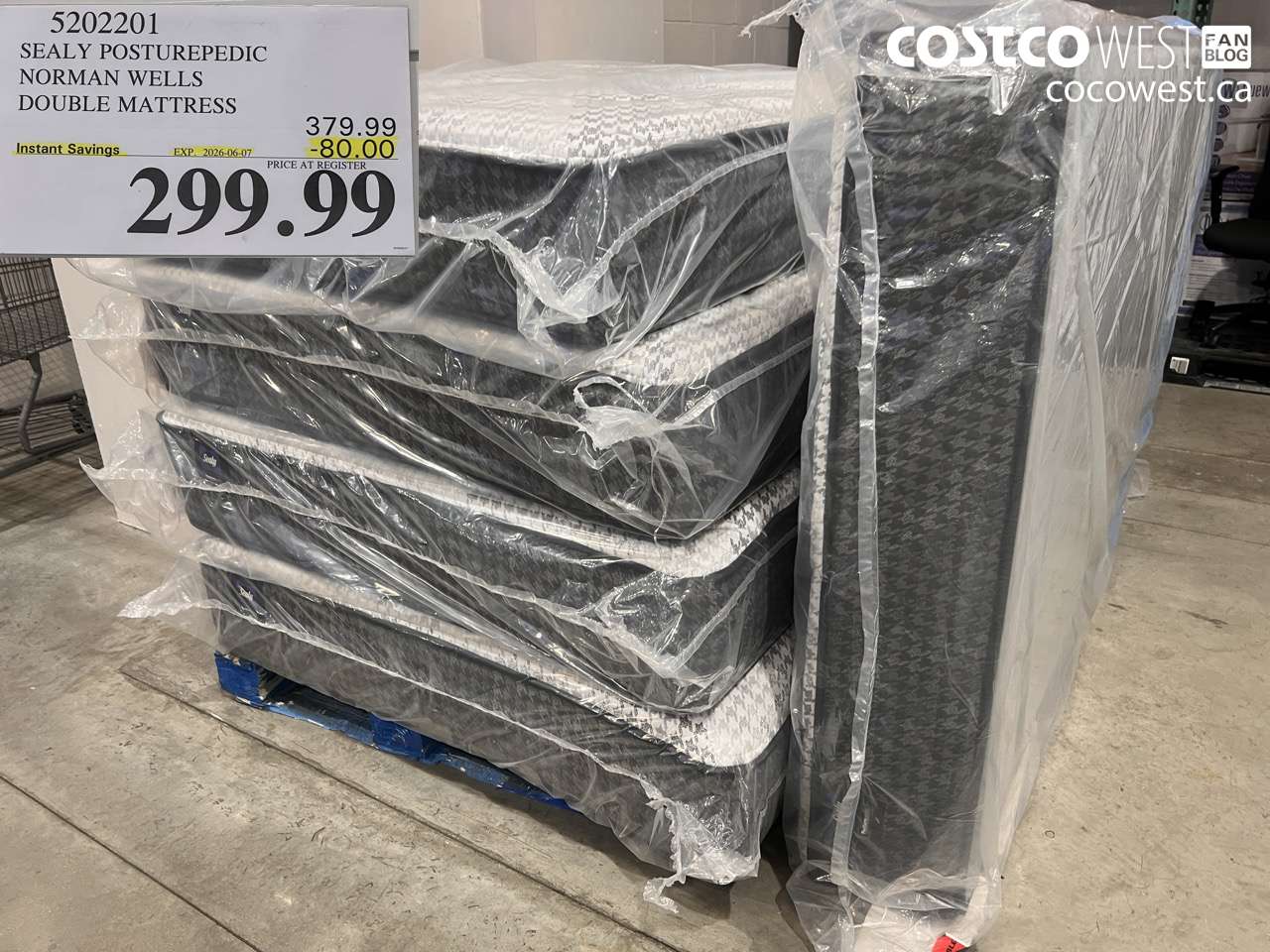 5202201 SEALY POSTUREPEDIC NORMAN WELLS DOUBLE MATTRESS ($80.00 INSTANT SAVINGS EXPIRES ON 2026-06-07) $299.99