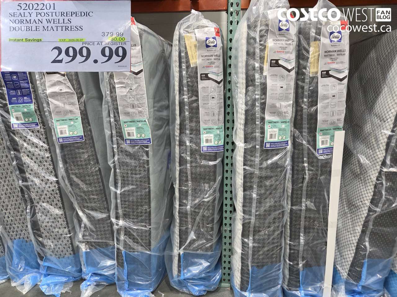 5202201 SEALY POSTUREPEDIC NORMAN WELLS DOUBLE MATTRESS ($80.00 INSTANT SAVINGS EXPIRES ON 2026-06-07) $299.99