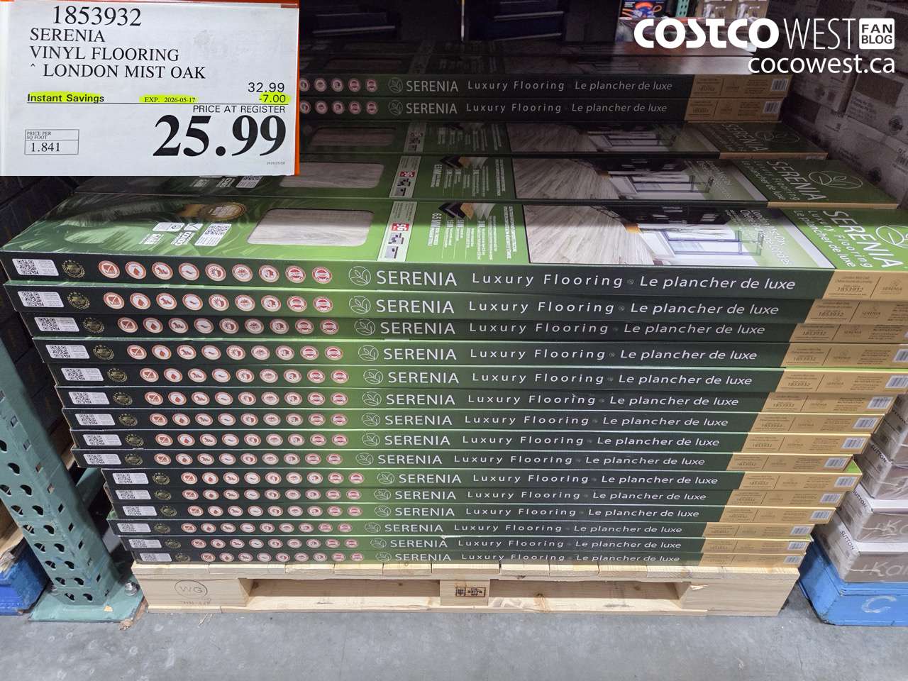 1853932 SERENIA VINYL FLOORING LONDON MIST OAK ($7.00 INSTANT SAVINGS EXPIRES ON 2026-05-17) $25.99