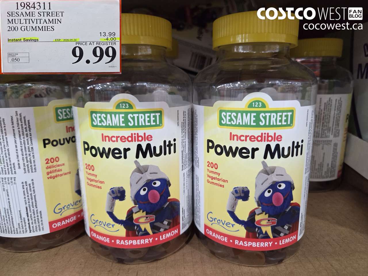 1984311 SESAME STREET MULTIVITAMIN 200 GUMMIES ($4.00 INSTANT SAVINGS EXPIRES ON 2026-05-24) $9.99