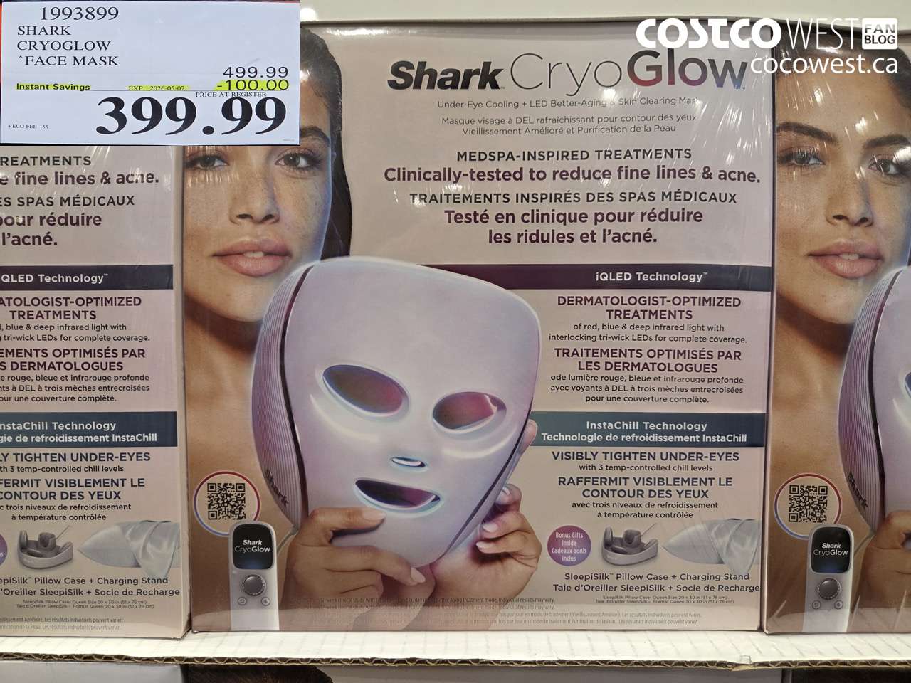 1993899 SHARK CRYOGLOW FACE MASK ($100.00 INSTANT SAVINGS EXPIRES ON 2026-05-07) $399.99