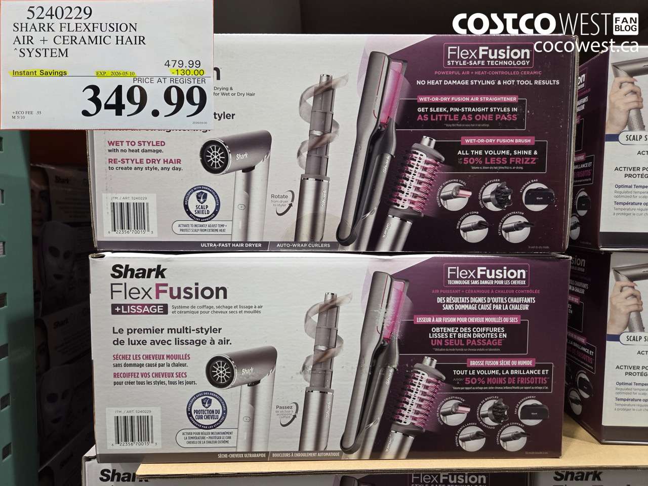 5240229 SHARK FLEXFUSION AIR + CERAMIC HAIR SYSTEM ($130.00 INSTANT SAVINGS EXPIRES ON 2026-05-10) $349.99