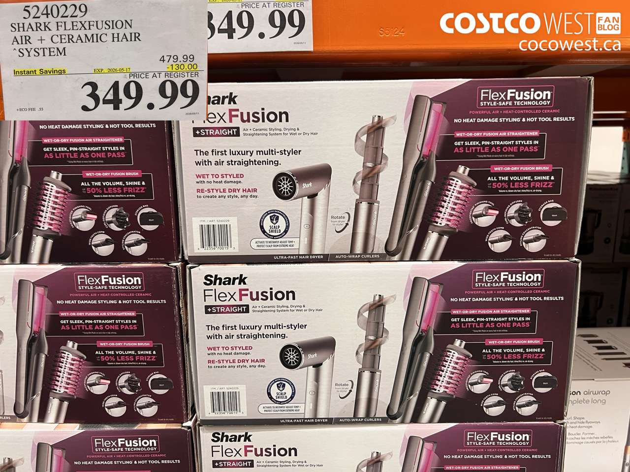 5240229 SHARK FLEXFUSION AIR + CERAMIC HAIR SYSTEM ($130.00 INSTANT SAVINGS EXPIRES ON 2026-05-17) $349.99