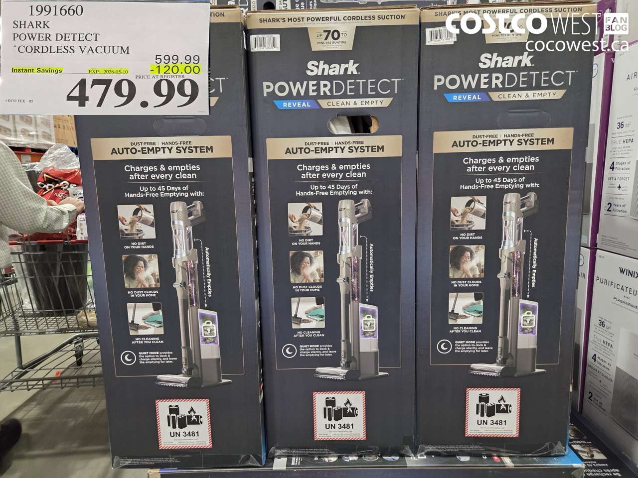 1991660 SHARK POWER DETECT CORDLESS VACUUM ($120.00 INSTANT SAVINGS EXPIRES ON 2026-05-10) $479.99