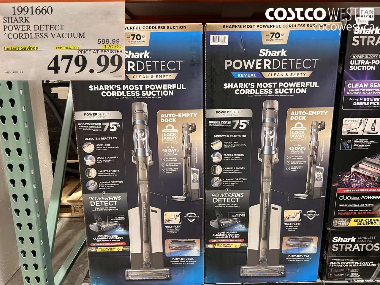 1991660 SHARK POWER DETECT CORDLESS VACUUM ($120.00 INSTANT SAVINGS EXPIRES ON 2026-05-17) $479.99