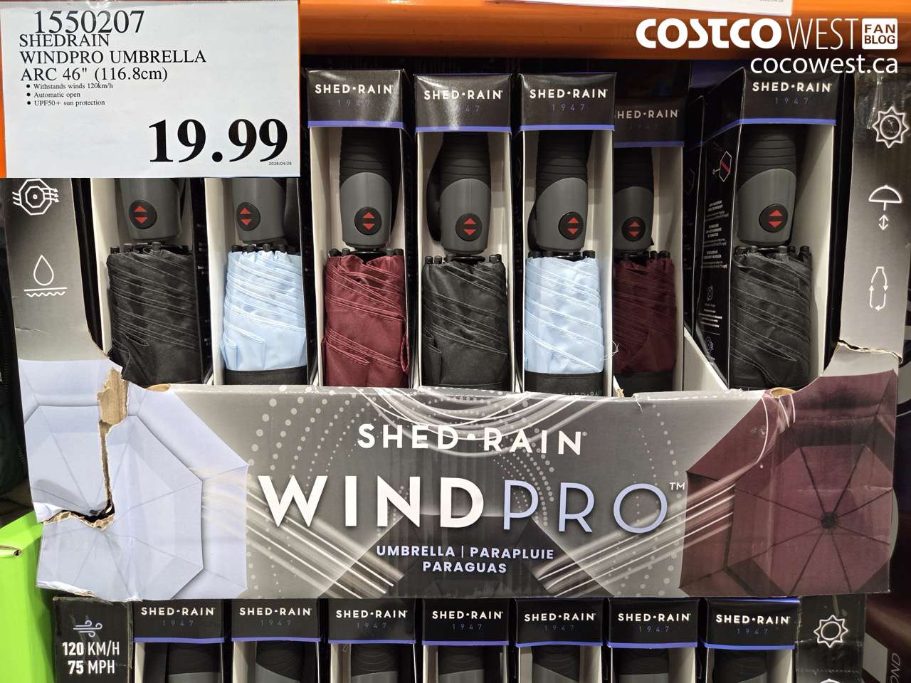 1550207 SHEDRAIN WINDPRO UMBRELLA ARC 46