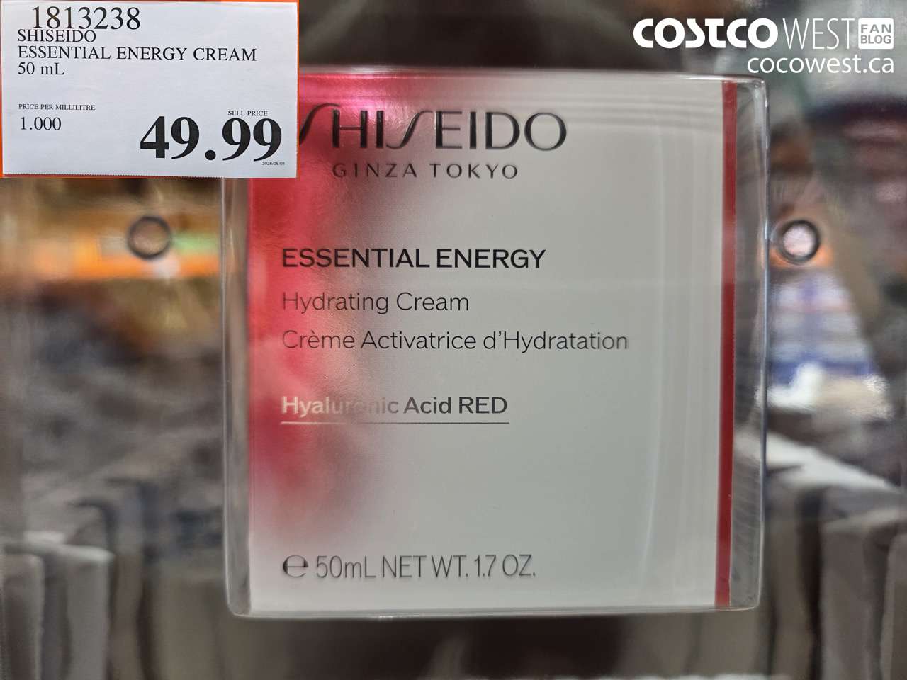 1813238 SHISEIDO ESSENTIAL ENERGY CREAM 50 ML $49.99