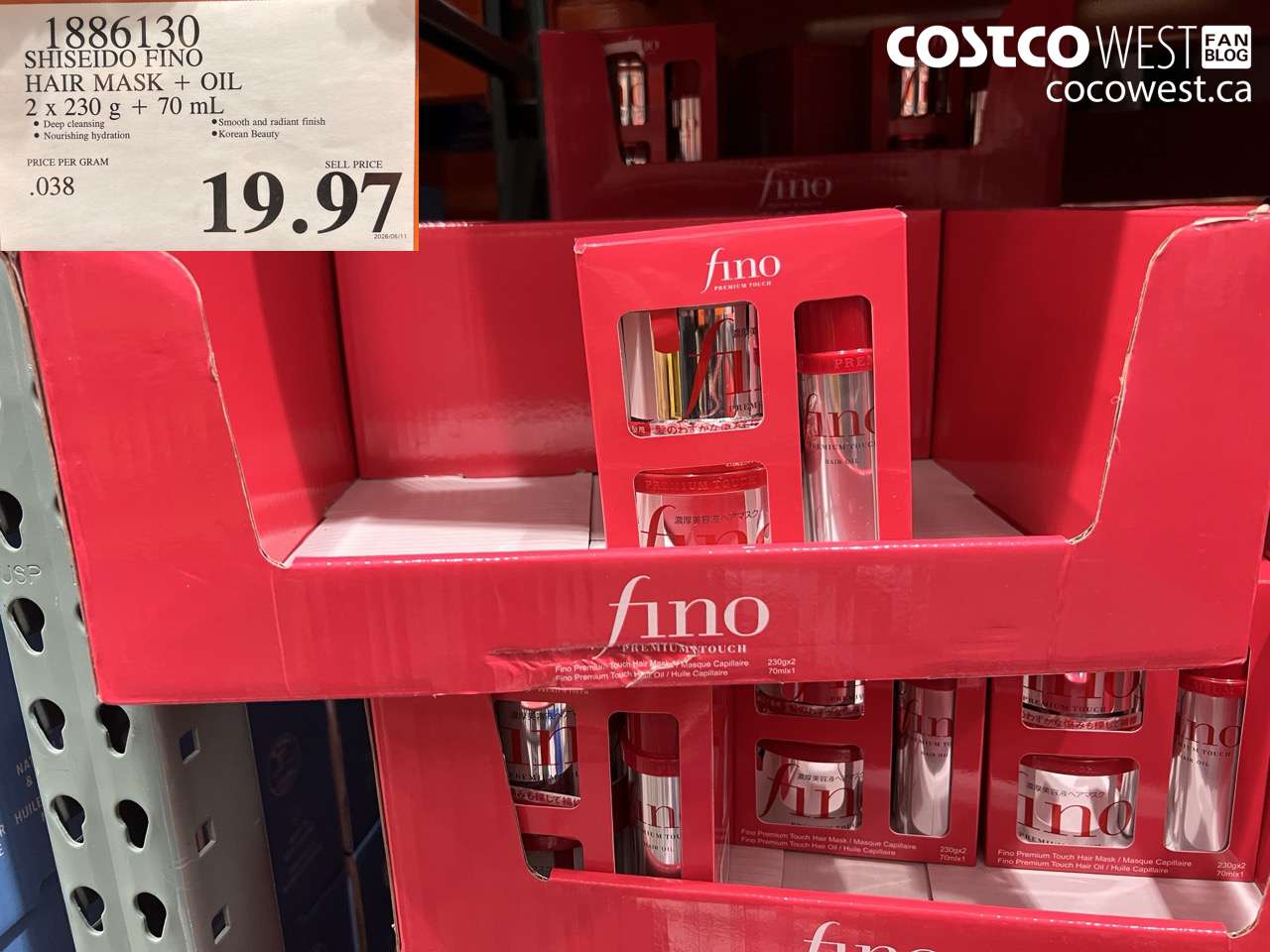 1886130 SHISEIDO FINO HAIR MASK + OIL 2 X 230 G + 70 ML $19.97