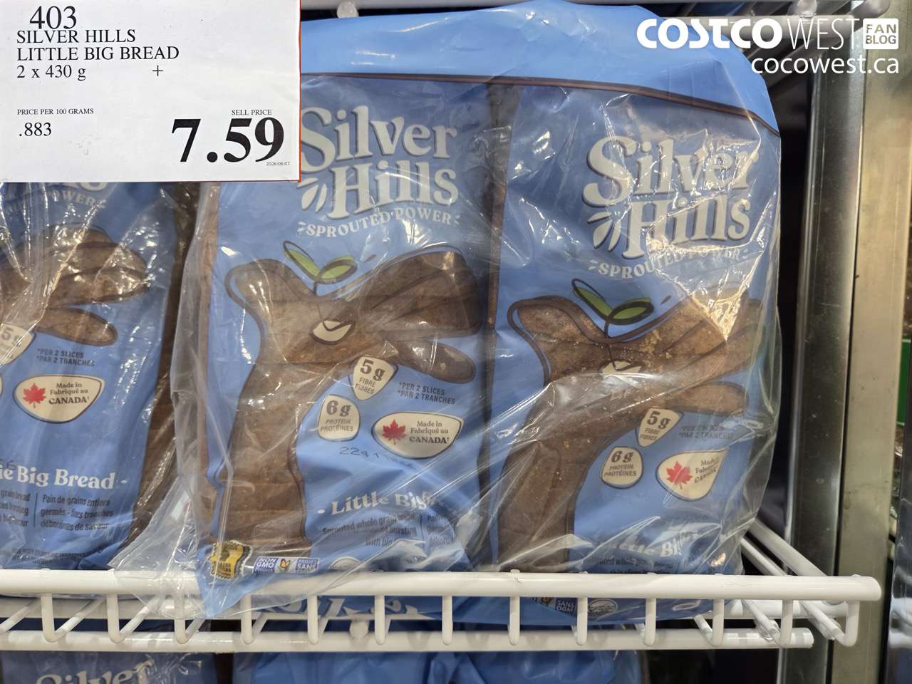 403 SILVER HILLS LITTLE BIG BREAD 2 X 430 G $7.59