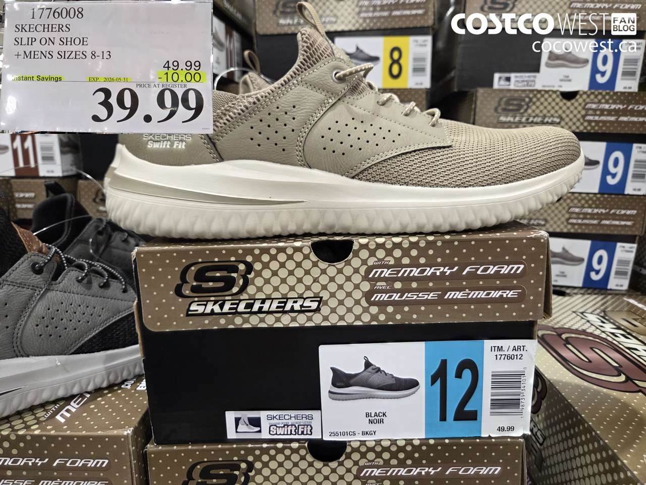 1776008 SKECHERS SLIP ON SHOE MENS SIZES 8-13 ($10.00 INSTANT SAVINGS EXPIRES ON 2026-05-31) $39.99