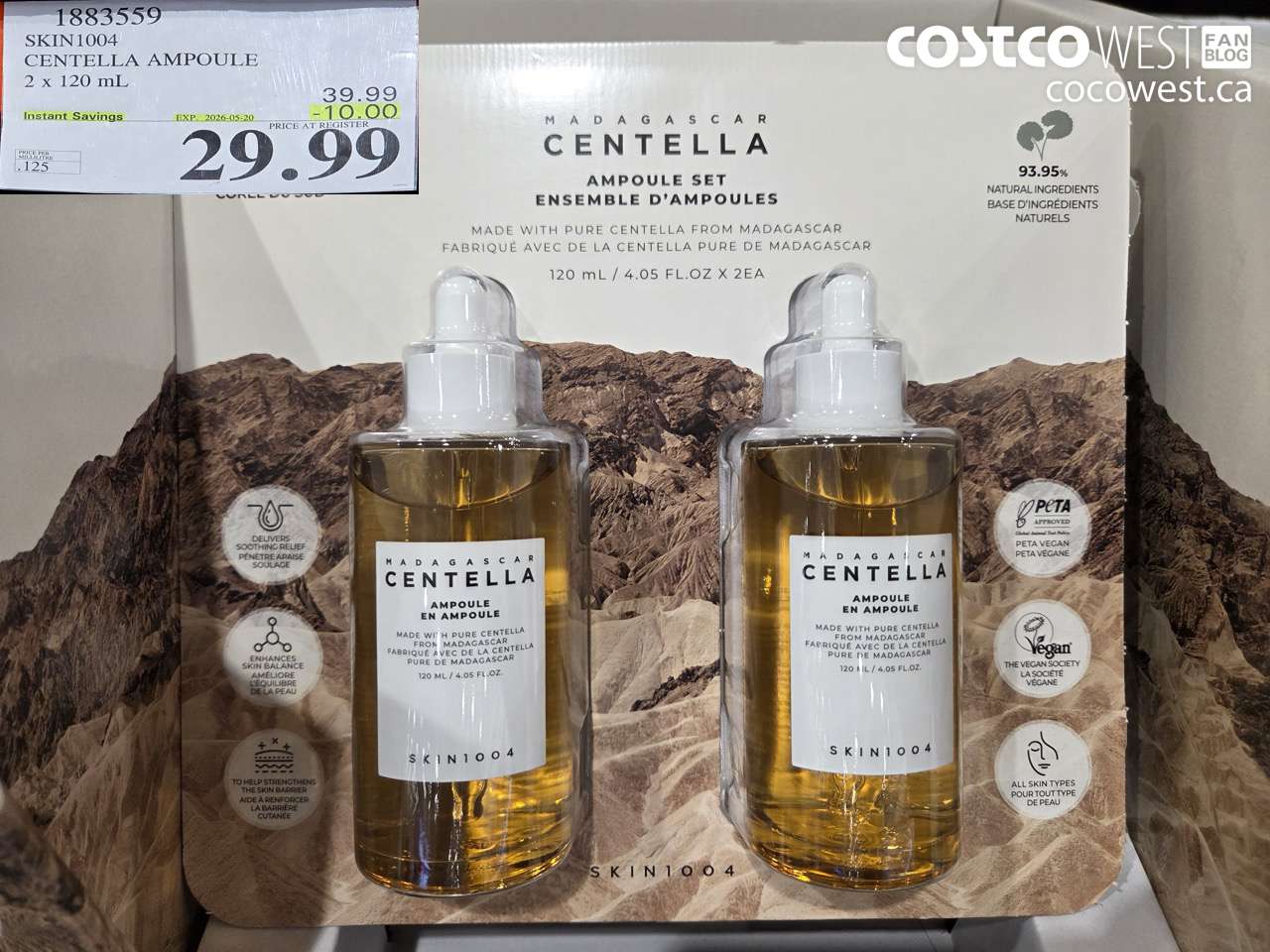 1883559 SKIN1004 CENTELLA AMPOULE 2 X 120 ML ($10.00 INSTANT SAVINGS EXPIRES ON 2026-05-20) $29.99