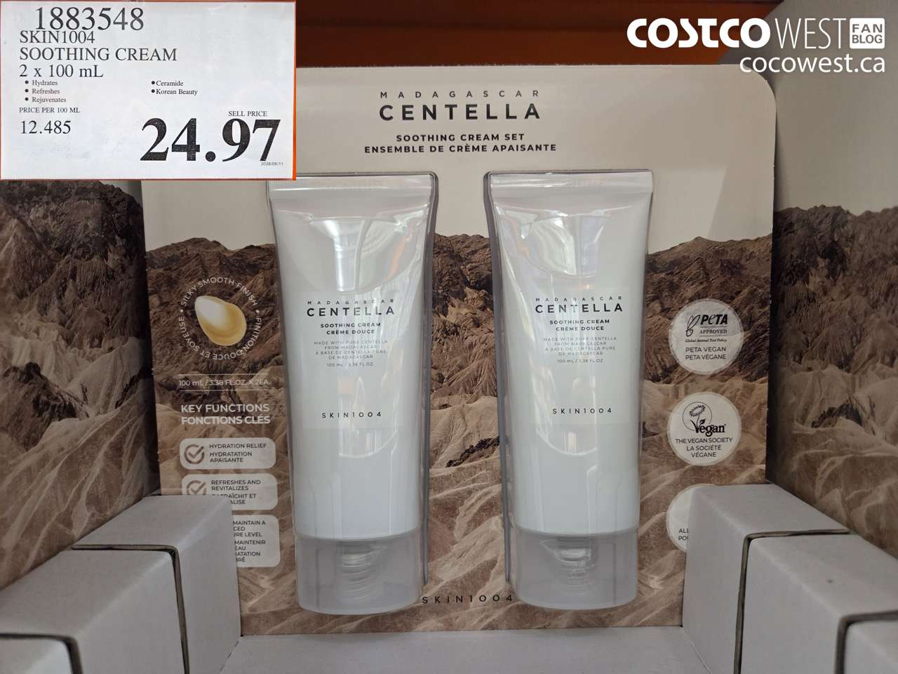 1883548 SKIN1004 SOOTHING CREAM 2 X 100 ML $24.97