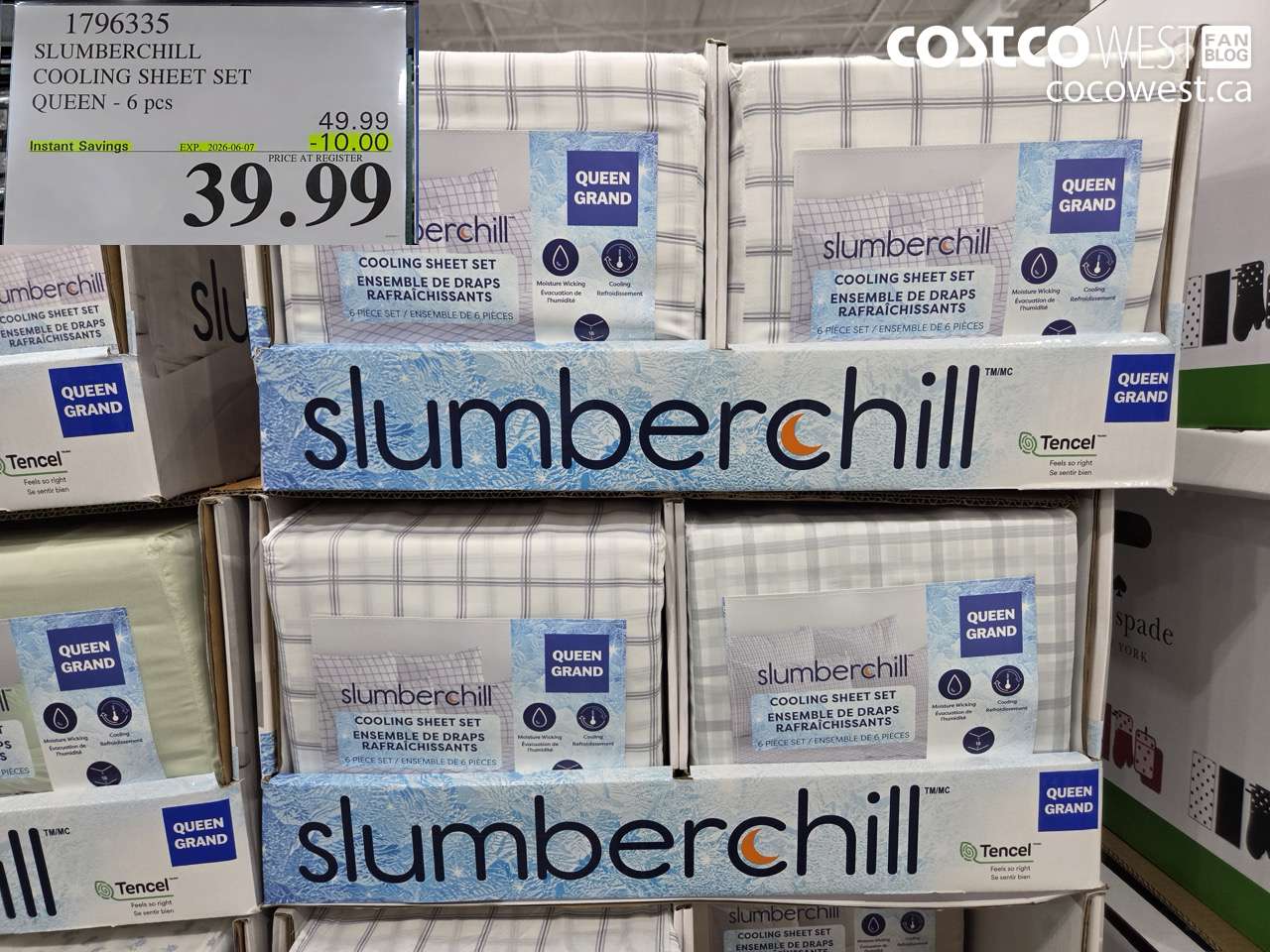 1796335 SLUMBERCHILL COOLING SHEET SET QUEEN - 6 PCS ($10.00 INSTANT SAVINGS EXPIRES ON 2026-06-07) $39.99