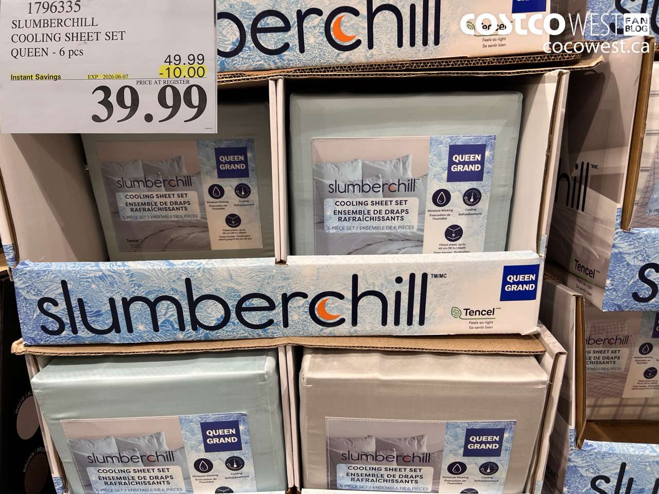 1796335 SLUMBERCHILL COOLING SHEET SET QUEEN - 6 PCS ($10.00 INSTANT SAVINGS EXPIRES ON 2026-06-07) $39.99