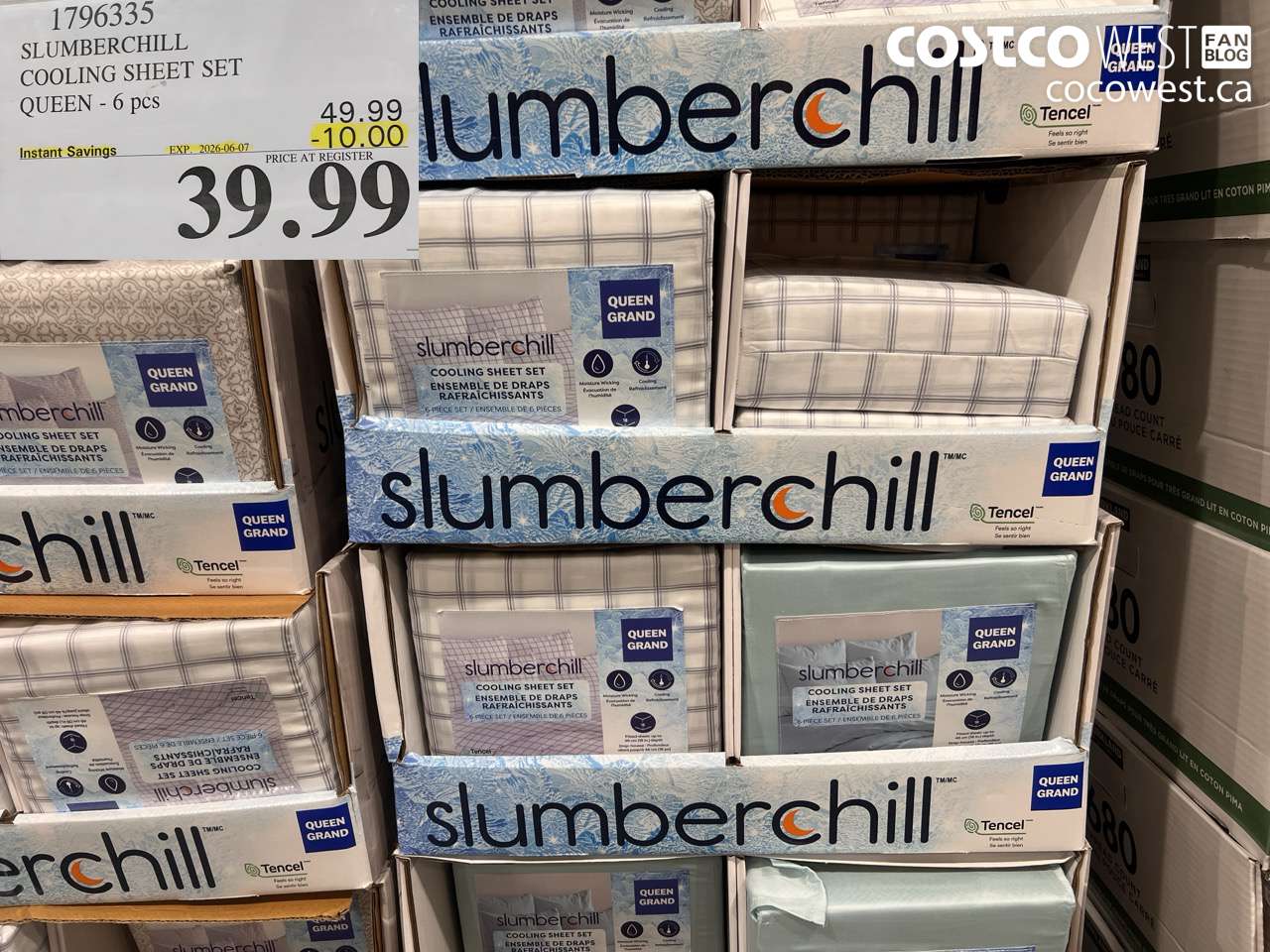 1796335 SLUMBERCHILL COOLING SHEET SET QUEEN - 6 PCS ($10.00 INSTANT SAVINGS EXPIRES ON 2026-06-07) $39.99