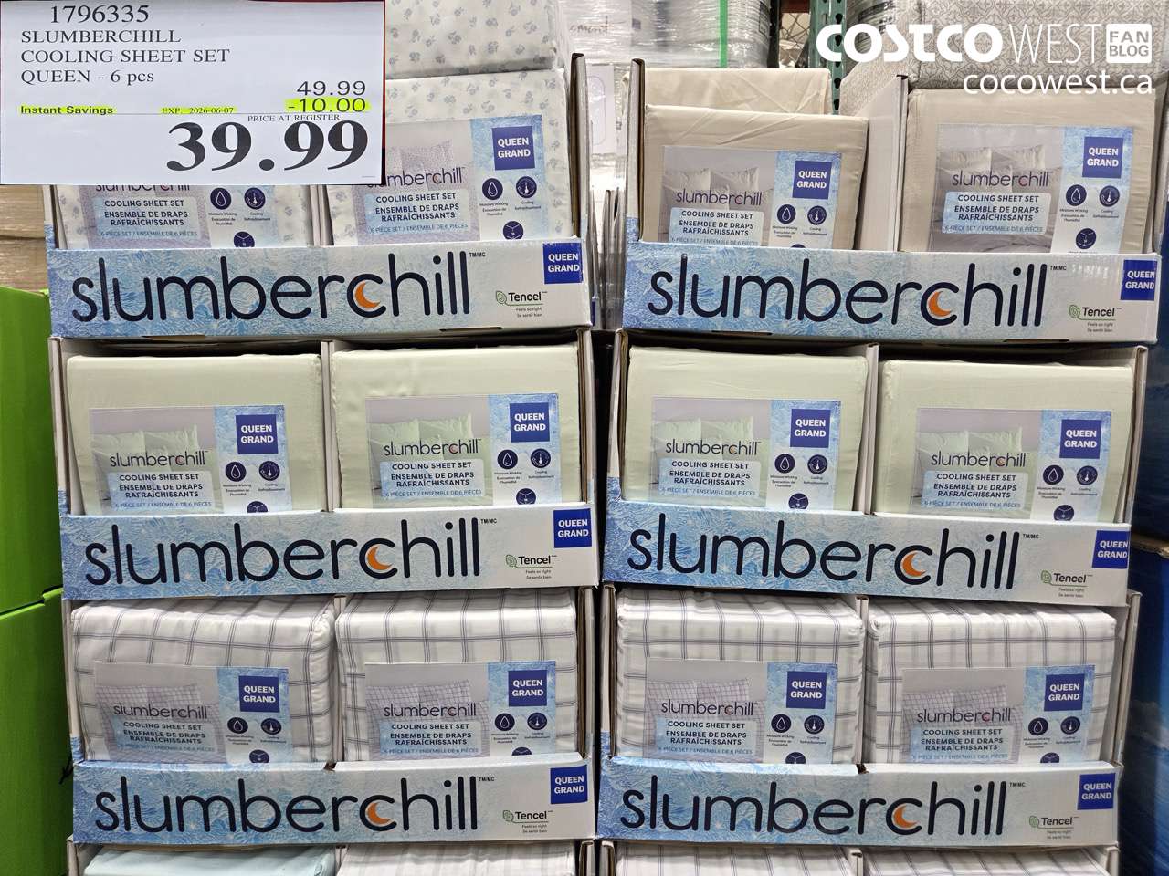 1796335 SLUMBERCHILL COOLING SHEET SET QUEEN - 6 PCS ($10.00 INSTANT SAVINGS EXPIRES ON 2026-06-07) $39.99