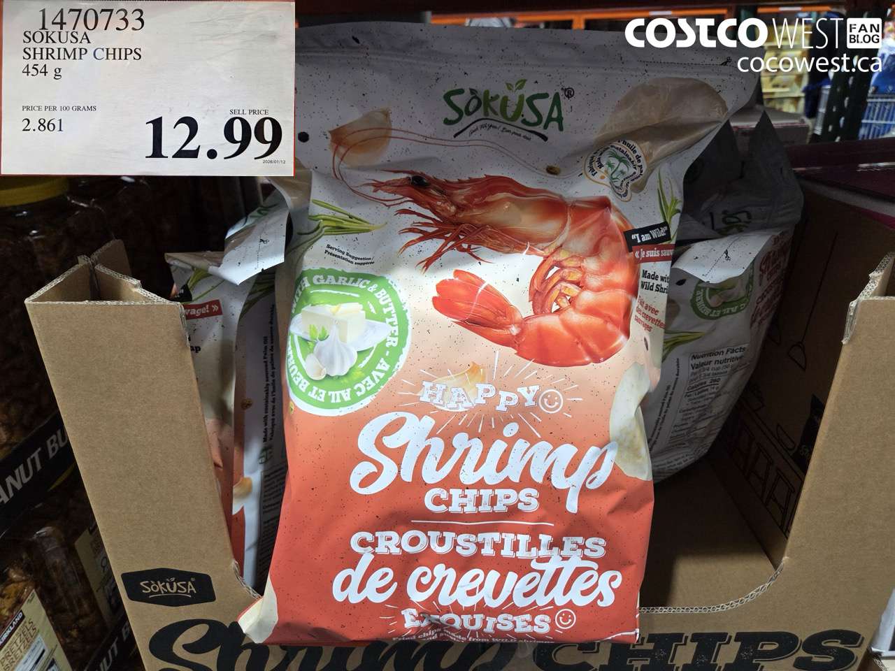 1470733 SOKUSA SHRIMP CHIPS 454 G $12.99