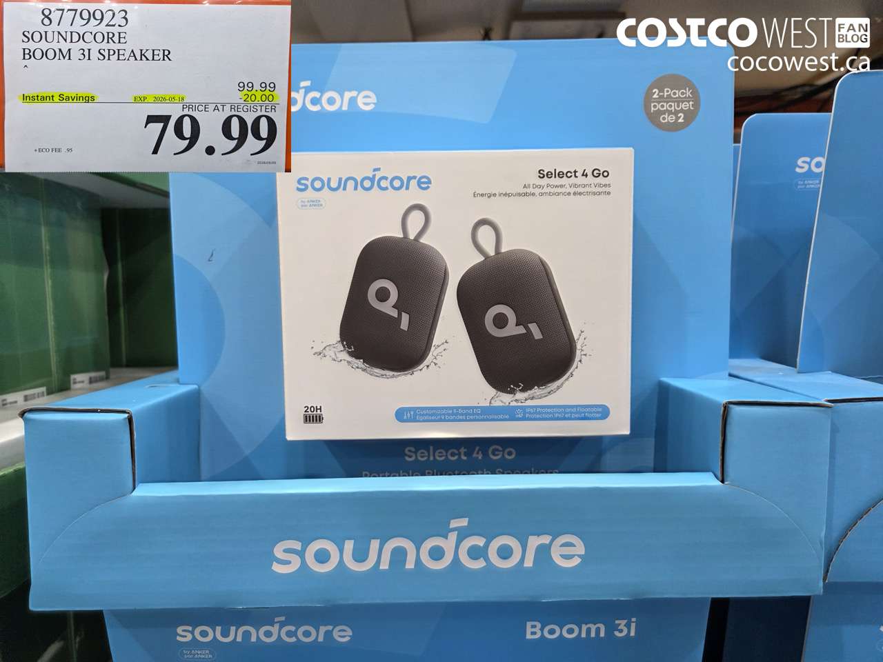 8779923 SOUNDCORE BOOM 3I SPEAKER ($20.00 INSTANT SAVINGS EXPIRES ON 2026-05-18) $79.99
