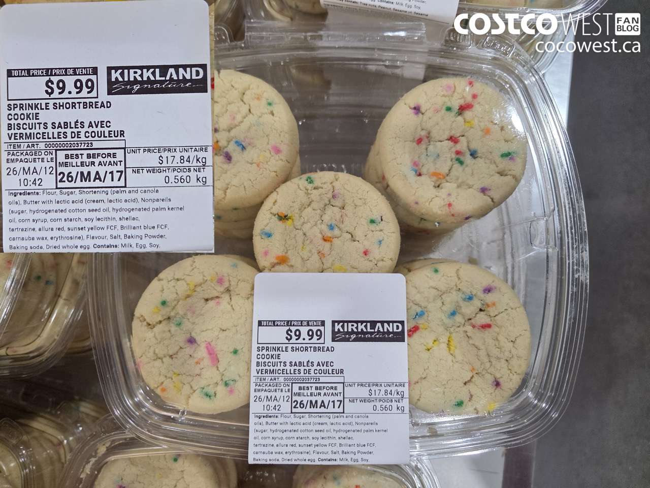 2037723 SPRINKLE SHORTBREAD COOKIE $9.99