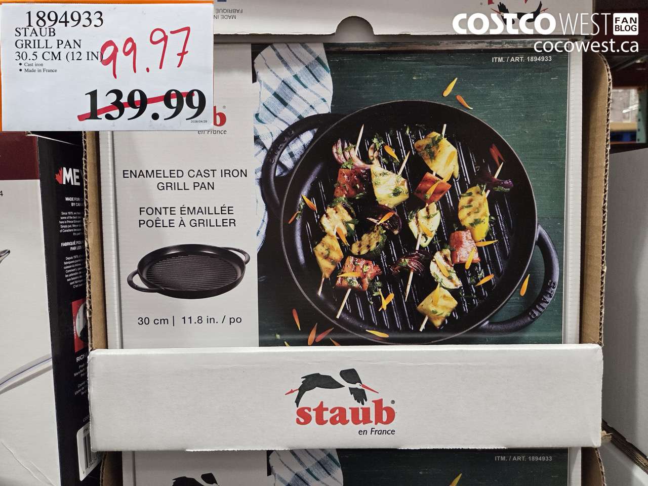 1894933 STAUB GRILL PAN 30.5 CM (12 IN) $99.97