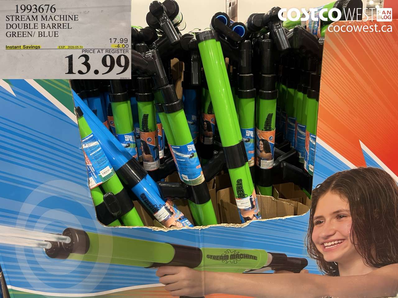 1993676 STREAM MACHINE DOUBLE BARREL GREEN/ BLUE ($4.00 INSTANT SAVINGS EXPIRES ON 2026-05-31) $13.99