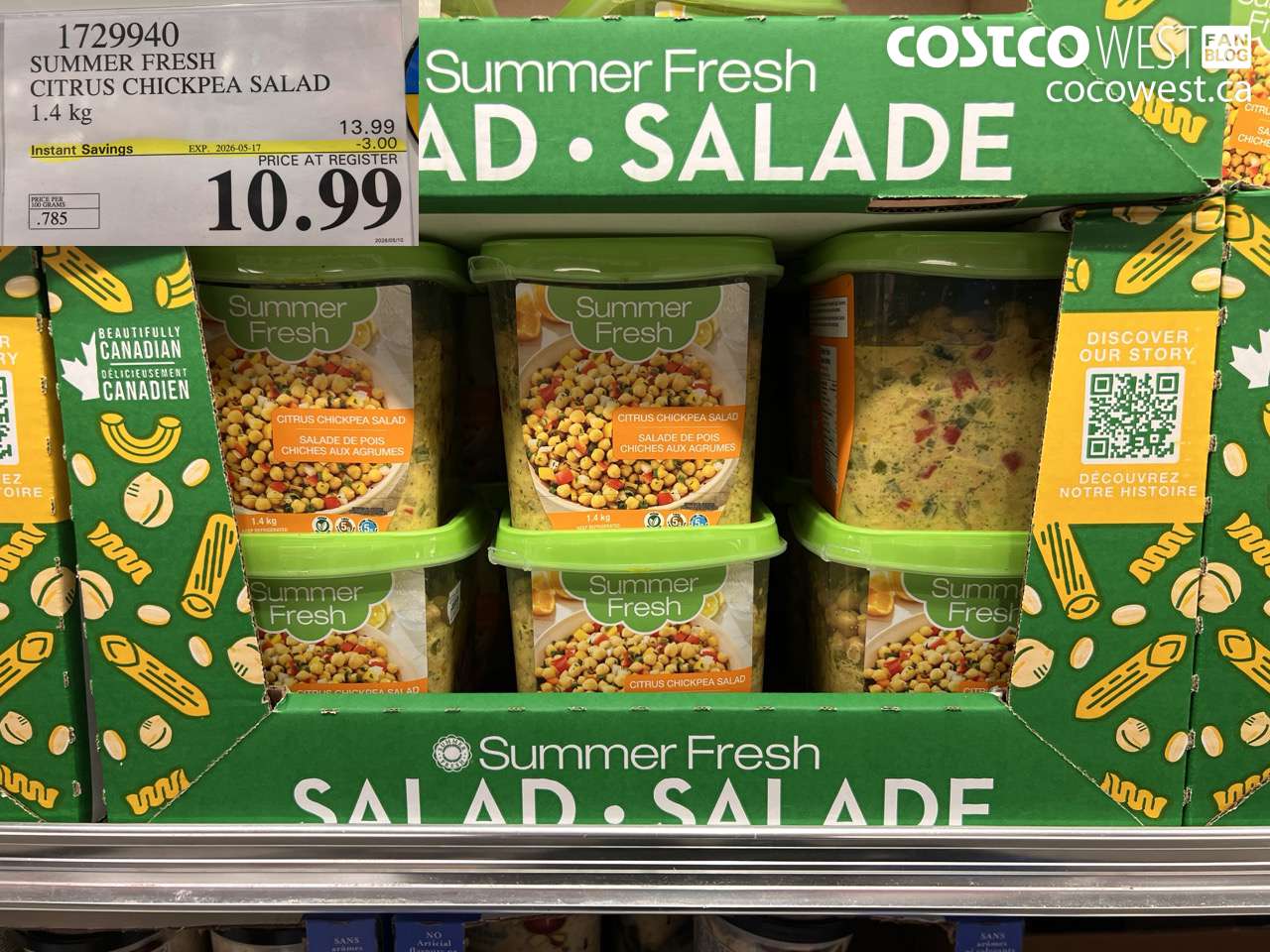1729940 SUMMER FRESH CITRUS CHICKPEA SALAD 1.4 KG ($3.00 INSTANT SAVINGS EXPIRES ON 2026-05-17) $10.99