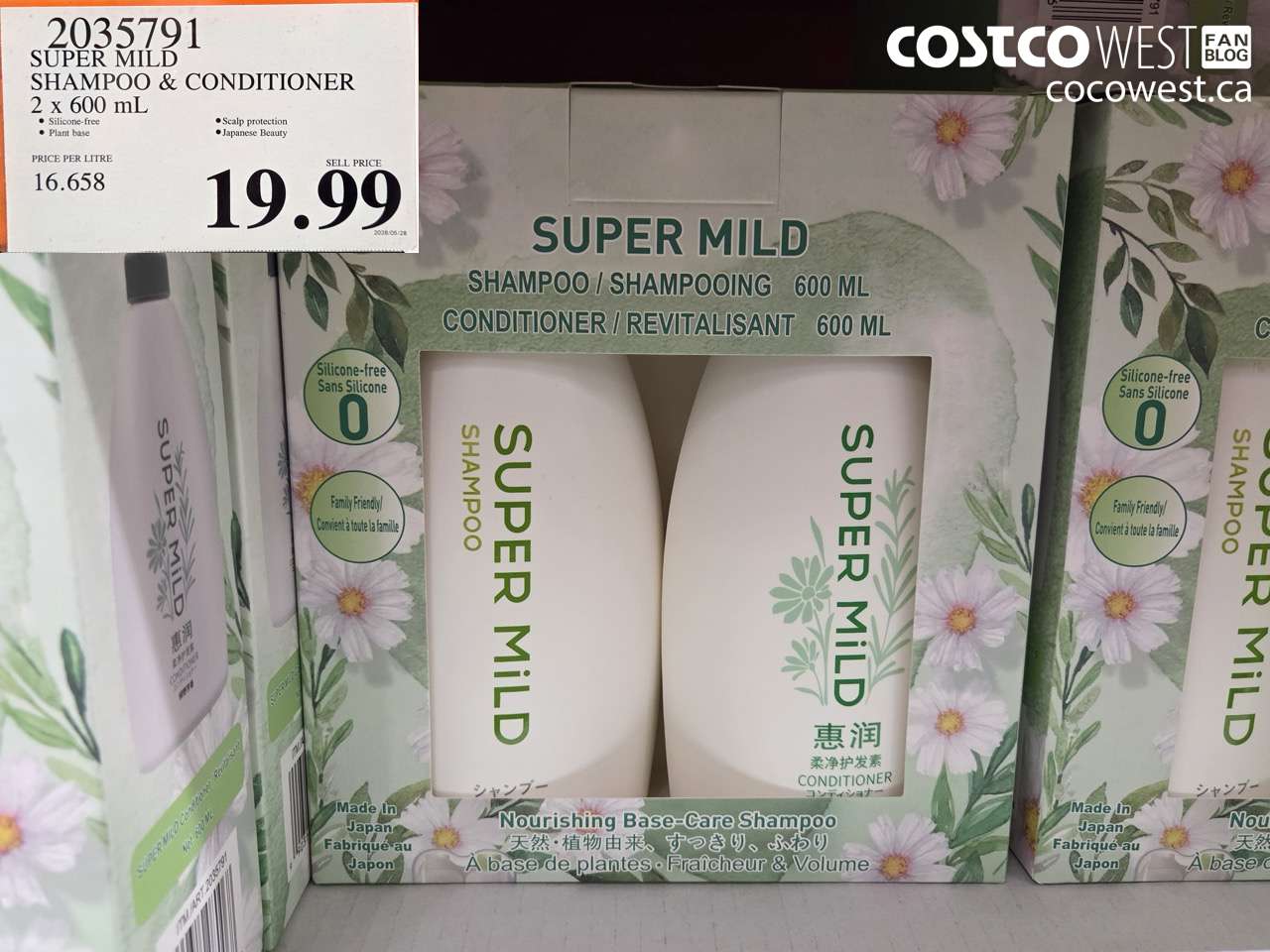 2035791 SUPER MILD SHAMPOO & CONDITIONER 2 X 600 ML $19.99