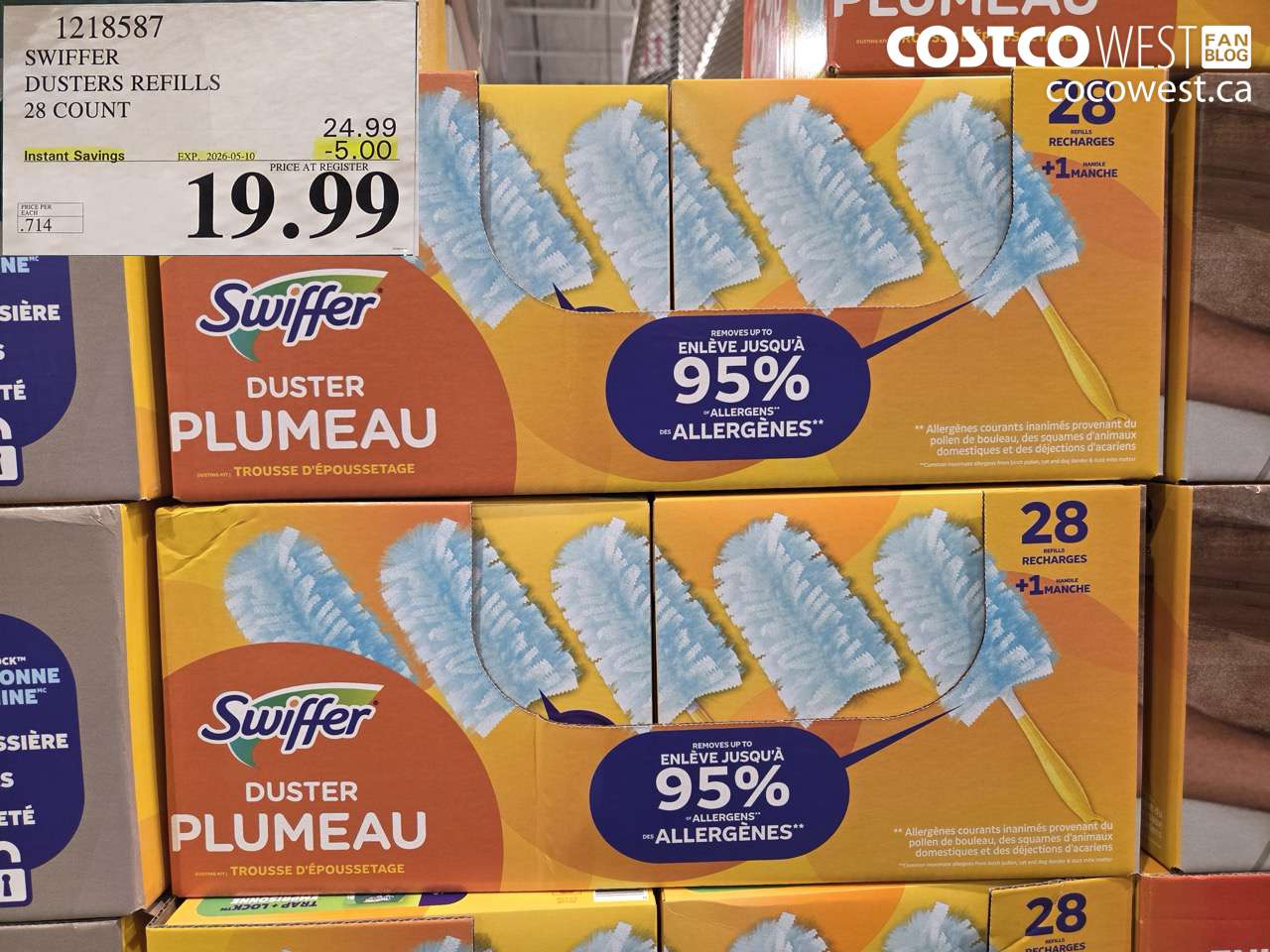 1218587 SWIFFER DUSTERS REFILLS 28 COUNT ($5.00 INSTANT SAVINGS EXPIRES ON 2026-05-10) $19.99