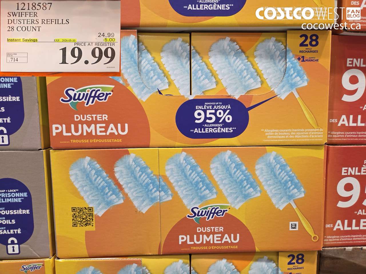 1218587 SWIFFER DUSTERS REFILLS 28 COUNT ($5.00 INSTANT SAVINGS EXPIRES ON 2026-05-10) $19.99
