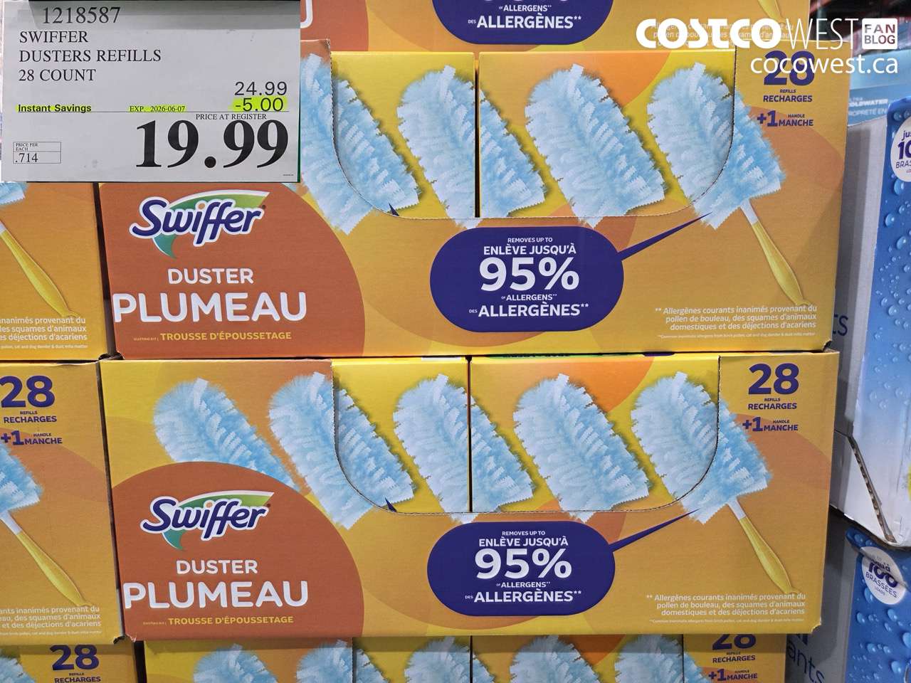 1218587 SWIFFER DUSTERS REFILLS 28 COUNT ($5.00 INSTANT SAVINGS EXPIRES ON 2026-06-07) $19.99