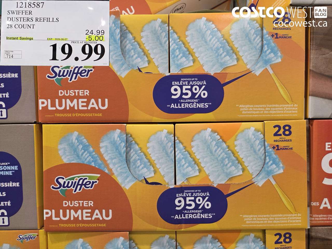 1218587 SWIFFER DUSTERS REFILLS 28 COUNT ($5.00 INSTANT SAVINGS EXPIRES ON 2026-06-07) $19.99