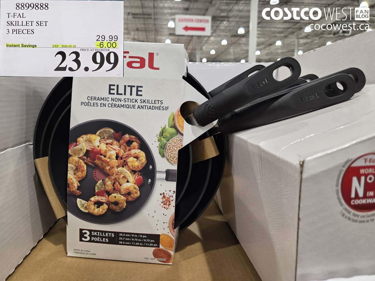 8899888 T-FAL SKILLET SET 3 PIECES ($6.00 INSTANT SAVINGS EXPIRES ON 2026-05-10) $23.99