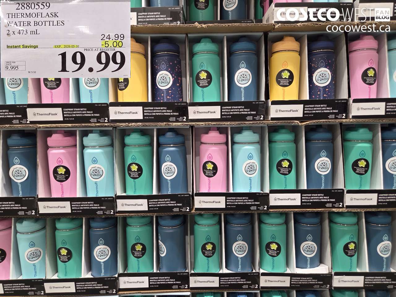 2880559 THERMOFLASK WATER BOTTLES 2 X 473 ML ($5.00 INSTANT SAVINGS EXPIRES ON 2026-05-10) $19.99