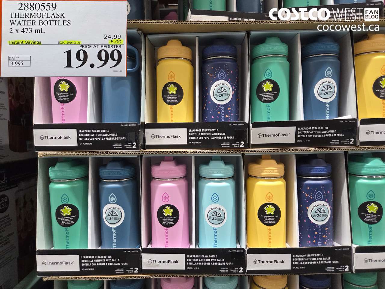 2880559 THERMOFLASK WATER BOTTLES 2 X 473 ML ($5.00 INSTANT SAVINGS EXPIRES ON 2026-05-31) $19.99
