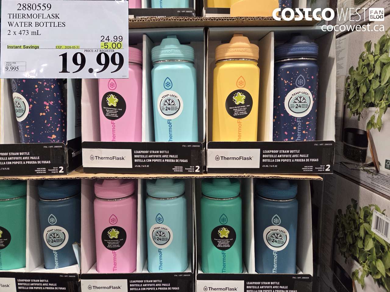 2880559 THERMOFLASK WATER BOTTLES 2 X 473 ML ($5.00 INSTANT SAVINGS EXPIRES ON 2026-05-31) $19.99