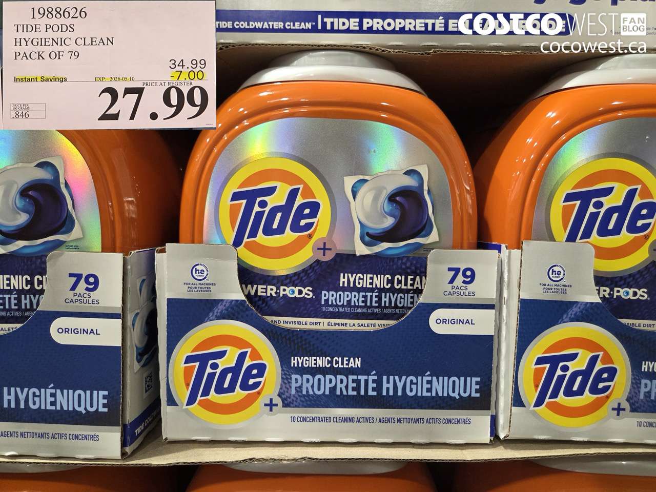 1988626 TIDE PODS HYGIENIC CLEAN PACK OF 79 ($7.00 INSTANT SAVINGS EXPIRES ON 2026-05-10) $27.99