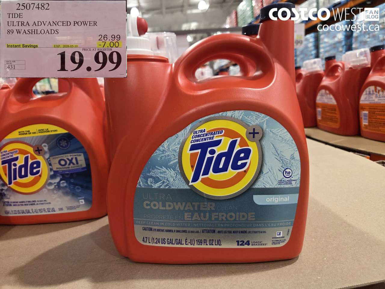 2507482 TIDE ULTRA ADVANCED POWER 89 WASHLOADS ($7.00 INSTANT SAVINGS EXPIRES ON 2026-05-10) $19.99