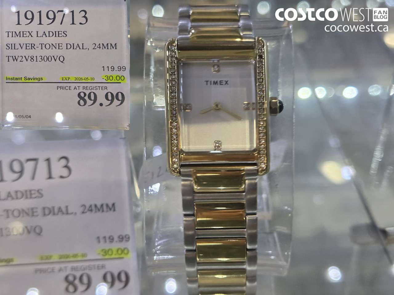 1919713 TIMEX LADIES SILVER-TONE DIAL, 24MM TW2V81300VQ ($30.00 INSTANT SAVINGS EXPIRES ON 2026-05-10) $89.99