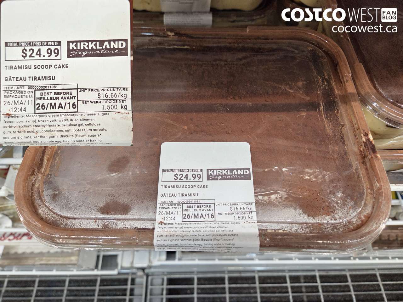 2011081 TIRAMISU SCOOP CAKE $24.99