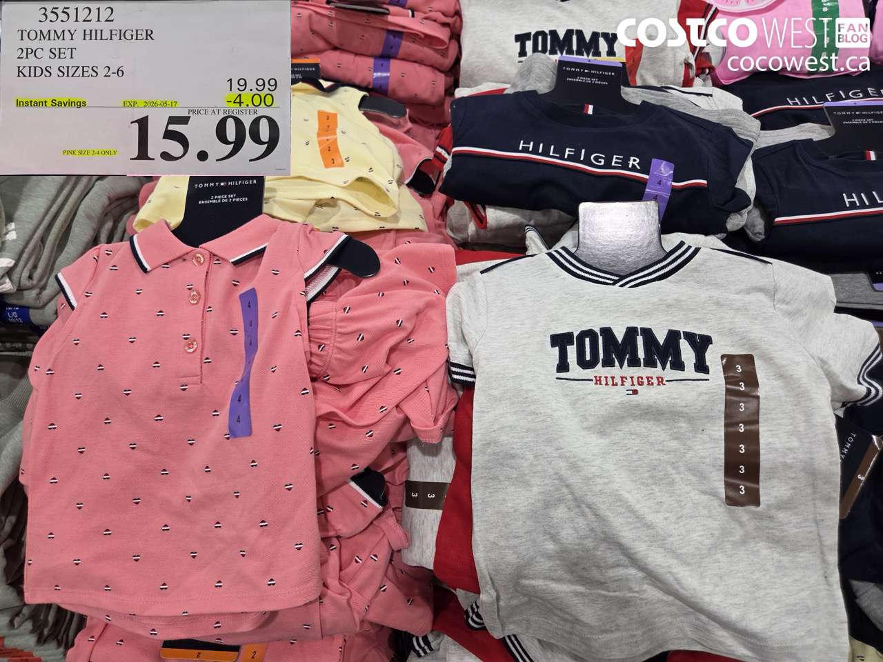 3551212 TOMMY HILFIGER 2PC SET KIDS SIZES 2-6 ($4.00 INSTANT SAVINGS EXPIRES ON 2026-05-17) $15.99