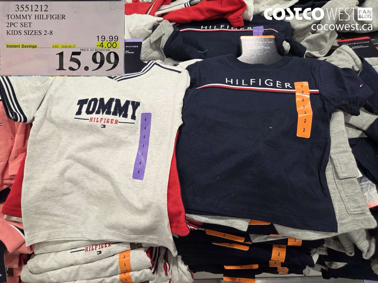 3551212 TOMMY HILFIGER 2PC SET KIDS SIZES 2-8 ($4.00 INSTANT SAVINGS EXPIRES ON 2026-05-17) $15.99